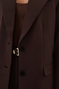 ELLE DARK CHOCOLATE BLAZER