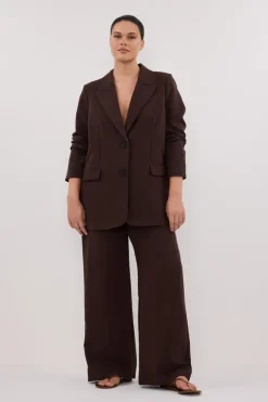 ELLE DARK CHOCOLATE BLAZER
