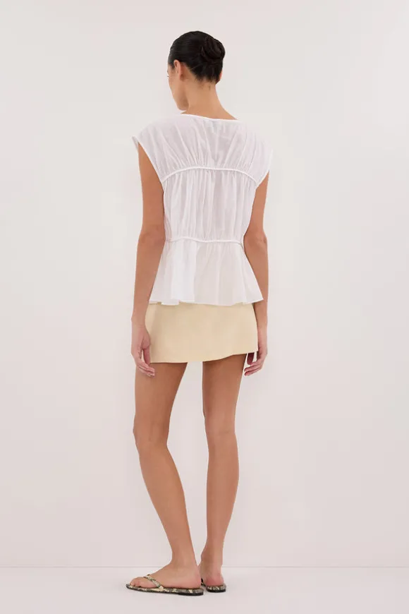 EVA LEMON LINEN SKORT