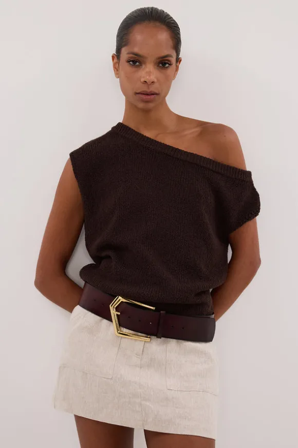EVA NATURAL LINEN SKORT