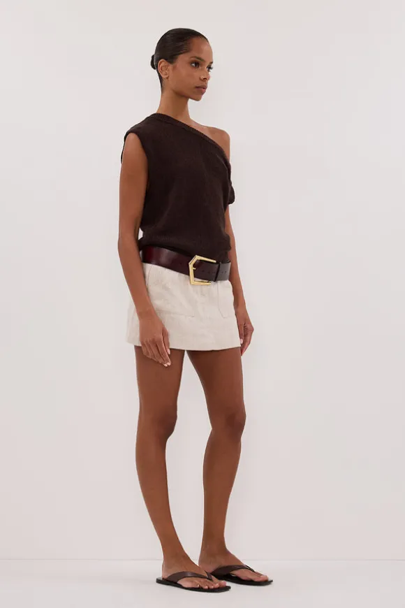 EVA NATURAL LINEN SKORT