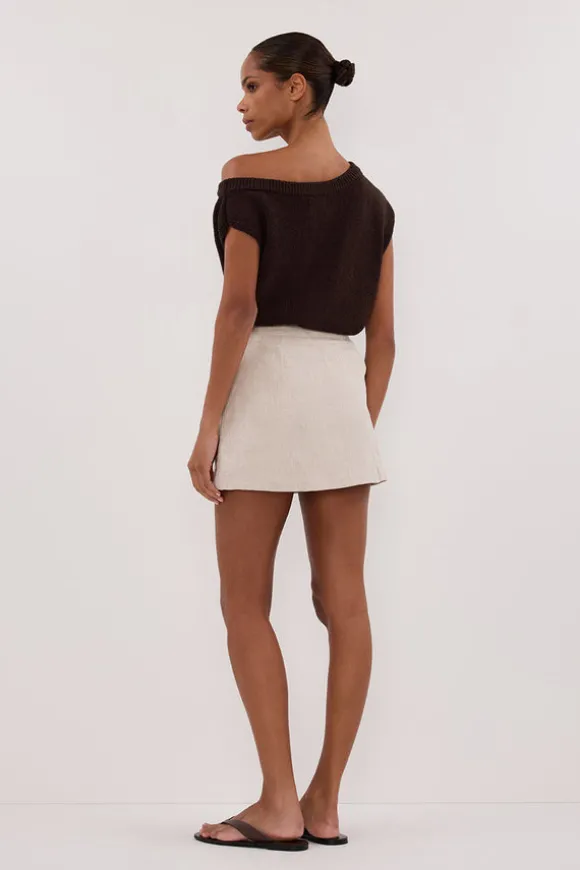 EVA NATURAL LINEN SKORT