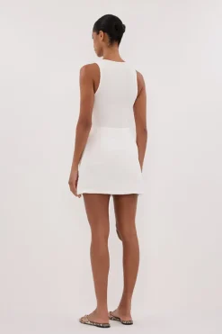 EVA OFF WHITE LINEN SKORT