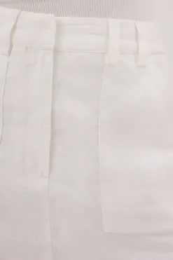 EVA OFF WHITE LINEN SKORT