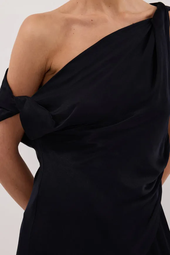 EVE INK ASYM SATIN TOP