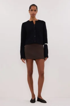 FOSTER BLACK KNIT CARDIGAN