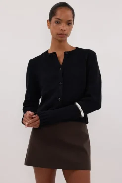 FOSTER BLACK KNIT CARDIGAN
