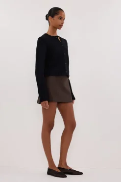 FOSTER BLACK KNIT CARDIGAN