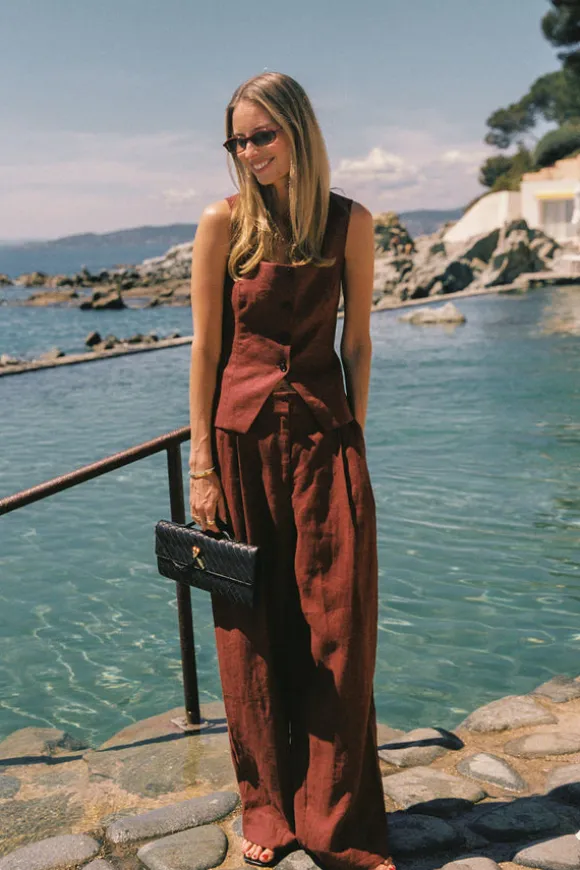 FRAN SAHARA LINEN VEST