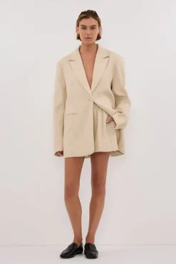 FRANKIE OAT OVERSIZED TWEED BOYFRIEND BLAZER