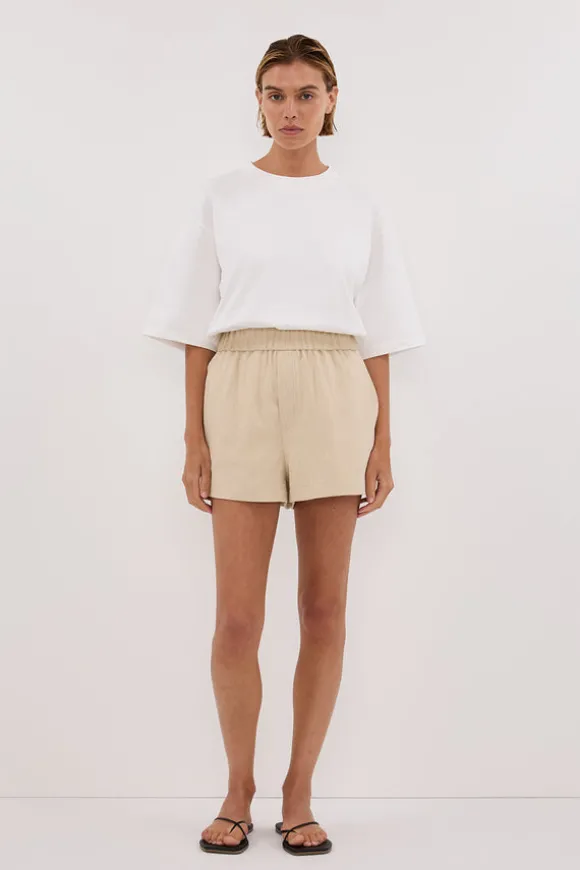 FRANKIE OAT TWEED ELASTIC SHORT