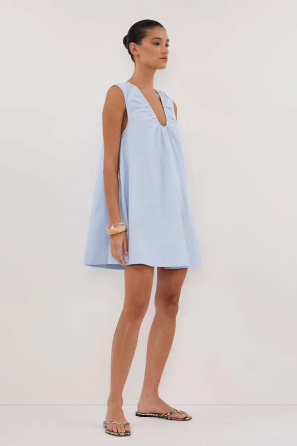 GABBY CORNFLOWER COTTON MINI DRESS