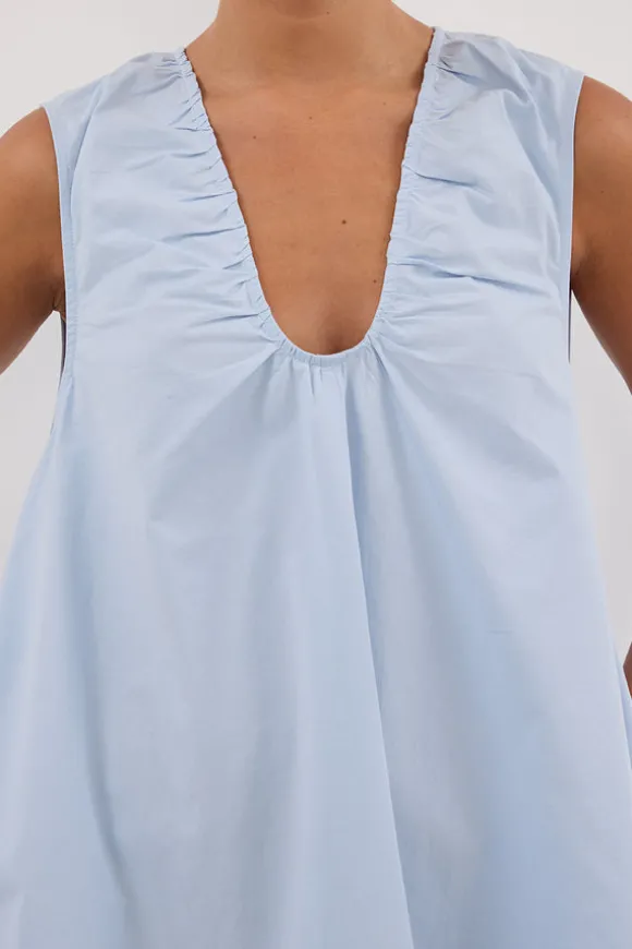 GABBY CORNFLOWER COTTON MINI DRESS