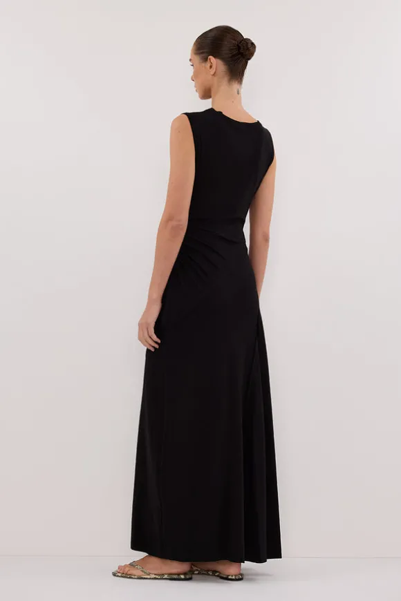 HADLEY BLACK SLEEVELESS KNIT MAXI DRESS