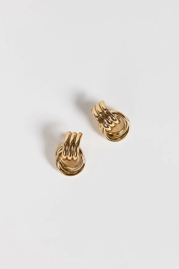 HEAVEN MAYHEM MINI KNOT GOLD EARRING