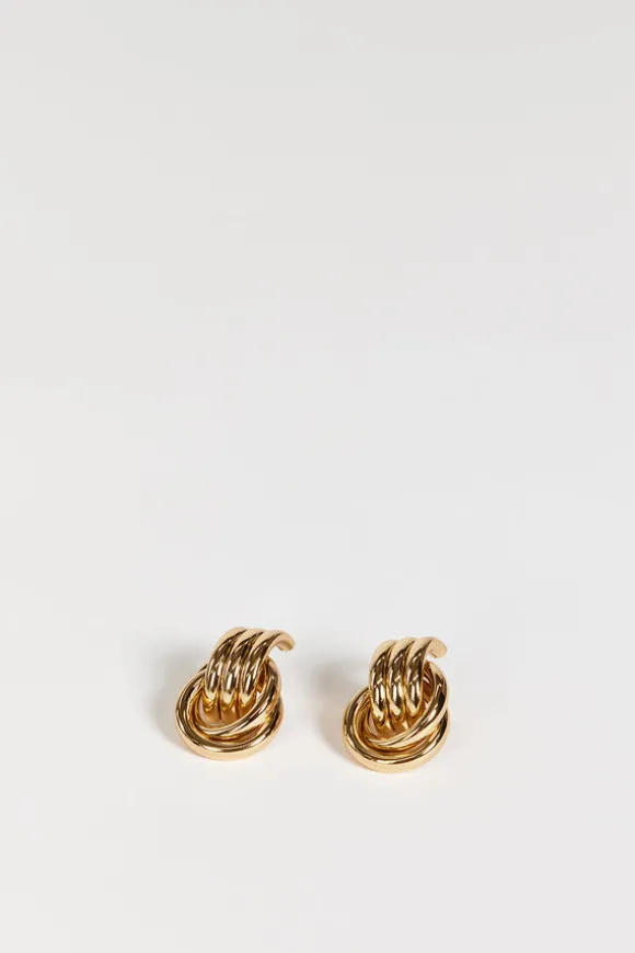 HEAVEN MAYHEM MINI KNOT GOLD EARRING