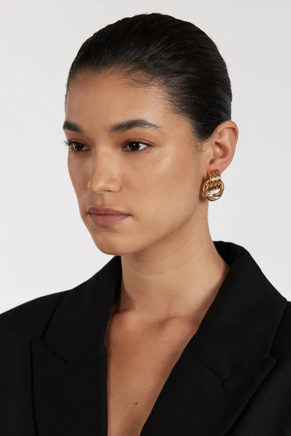 HEAVEN MAYHEM MINI KNOT GOLD EARRING
