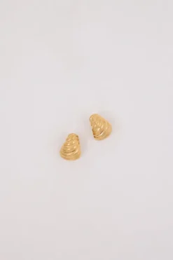 HEAVEN MAYHEM SHELL EARRING GOLD