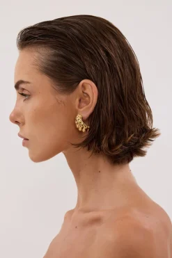 HEAVEN MAYHEM SHELL EARRING GOLD