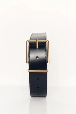 HUDSON BLACK LEATHER BELT