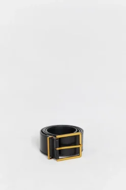 HUDSON BLACK LEATHER BELT