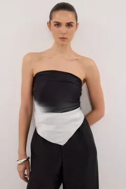 HUXLEY OMBRE SILK SCARF TOP