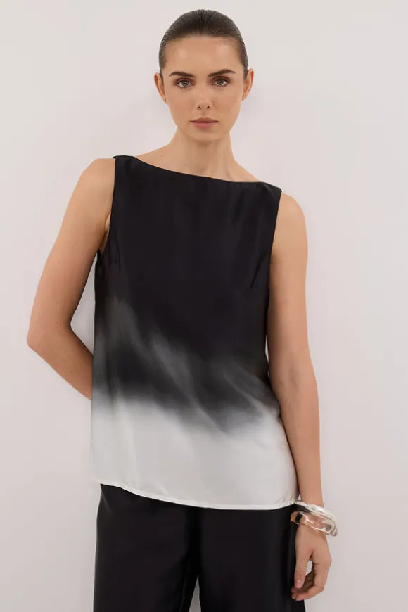 HUXLEY OMBRE SILK TOP