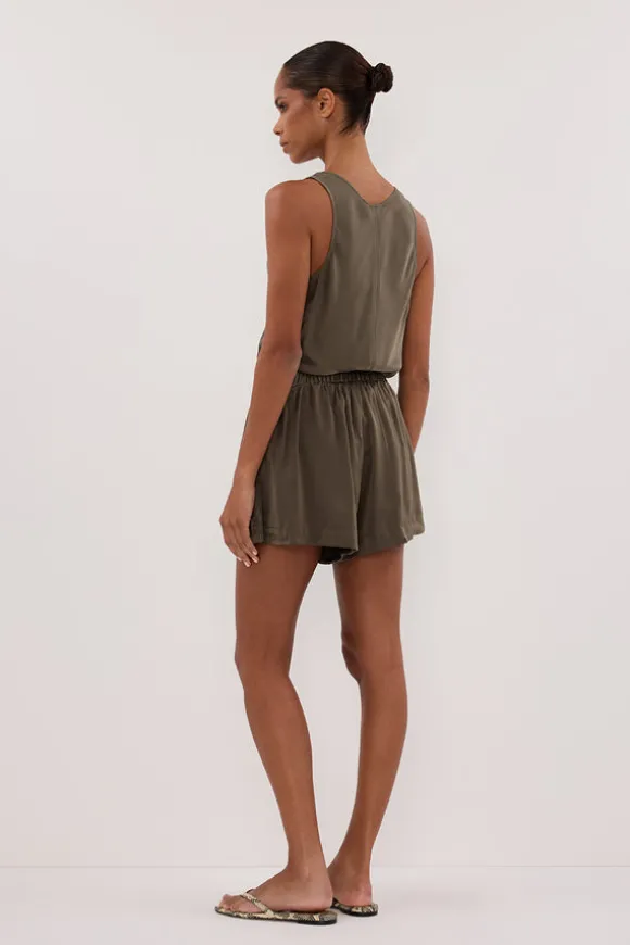 ISLA OLIVE SILK SHORT