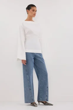 IVY WHITE LONG SLEEVE TOP