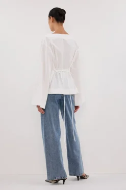 IVY WHITE LONG SLEEVE TOP