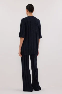 JAZZ INDIGO BUTTON KNIT SHIRT