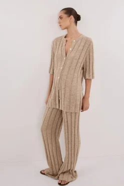 JAZZ NATURAL BUTTON KNIT SHIRT