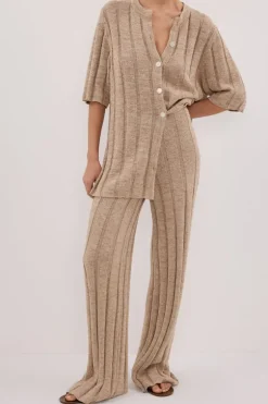 JAZZ NATURAL WIDE LEG KNIT PANT