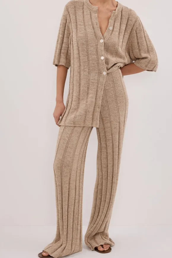 JAZZ NATURAL WIDE LEG KNIT PANT