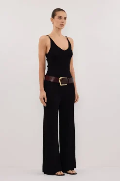 JOY BLACK TWIST KNIT TANK