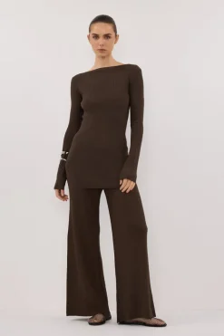 JOY DARK OLIVE KNIT PANT