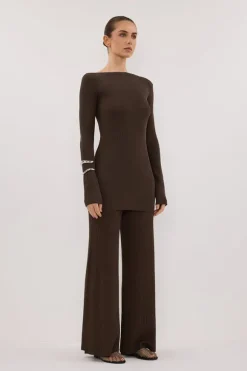 JOY DARK OLIVE KNIT PANT