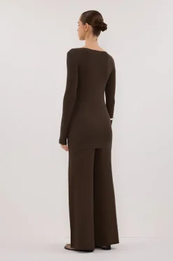 JOY DARK OLIVE KNIT PANT