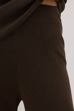 JOY DARK OLIVE KNIT PANT