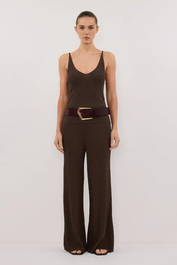 JOY DARK OLIVE TWIST KNIT TANK