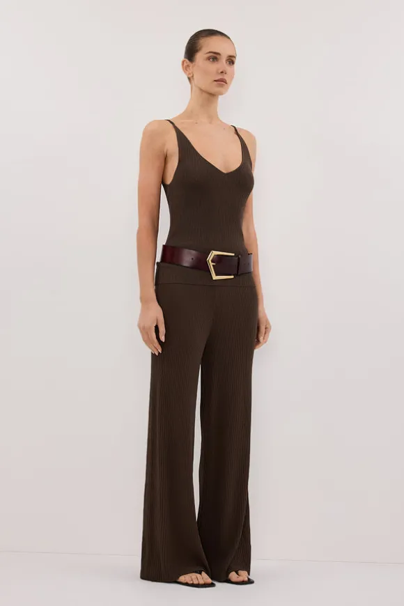 JOY DARK OLIVE TWIST KNIT TANK