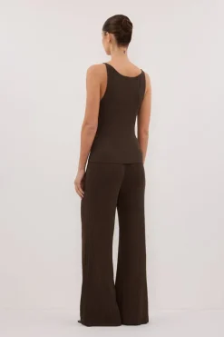 JOY DARK OLIVE TWIST KNIT TANK