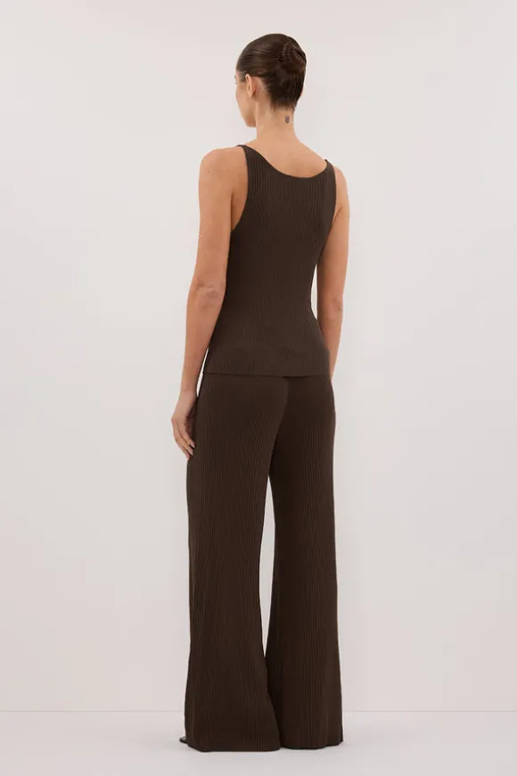 JOY DARK OLIVE TWIST KNIT TANK
