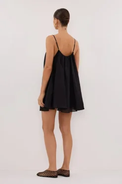 KAHN BLACK RAMIE MINI DRESS
