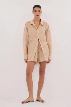 KAI MUSK OVERSIZED RAMIE SLEEVED SHIRT