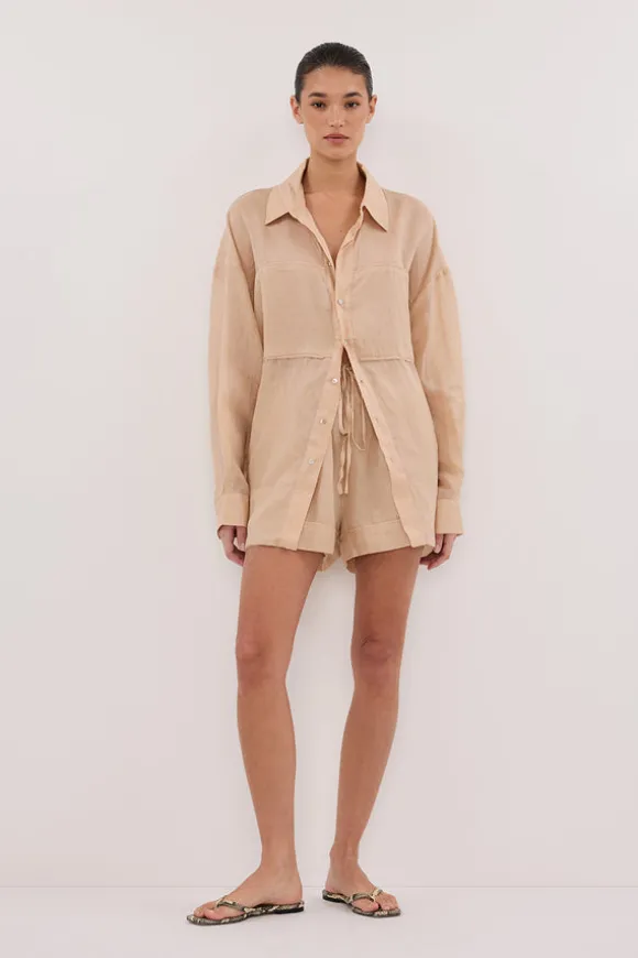 KAI MUSK OVERSIZED RAMIE SLEEVED SHIRT