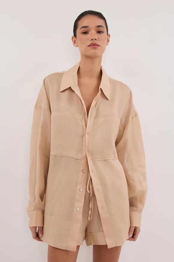 KAI MUSK OVERSIZED RAMIE SLEEVED SHIRT