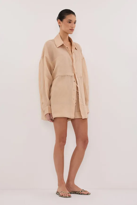 KAI MUSK OVERSIZED RAMIE SLEEVED SHIRT