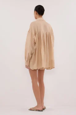 KAI MUSK OVERSIZED RAMIE SLEEVED SHIRT