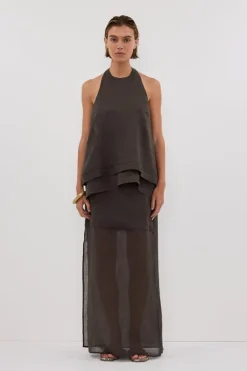 KAI PETROL RAMIE MIDI SKIRT